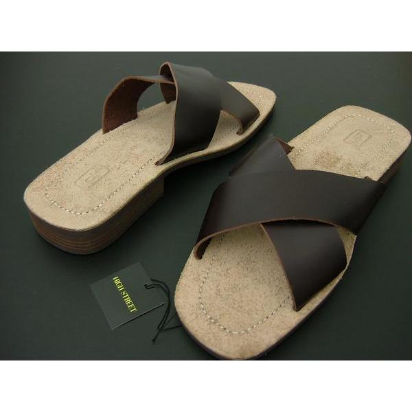 ハイストリート サンダル L レザー 本革 茶 新品 | HIGH STREET | 01