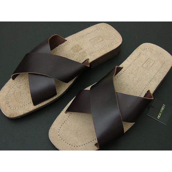 ハイストリート サンダル L レザー 本革 茶 新品 | HIGH STREET | 02