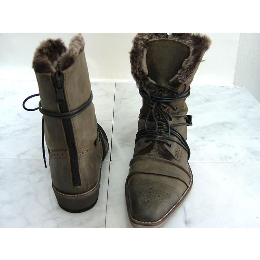 4.7万 トルネードマート ブーツ Ｓ レザー 本革 ファー カーキ 新品 2507 | TORNADO MART | 01