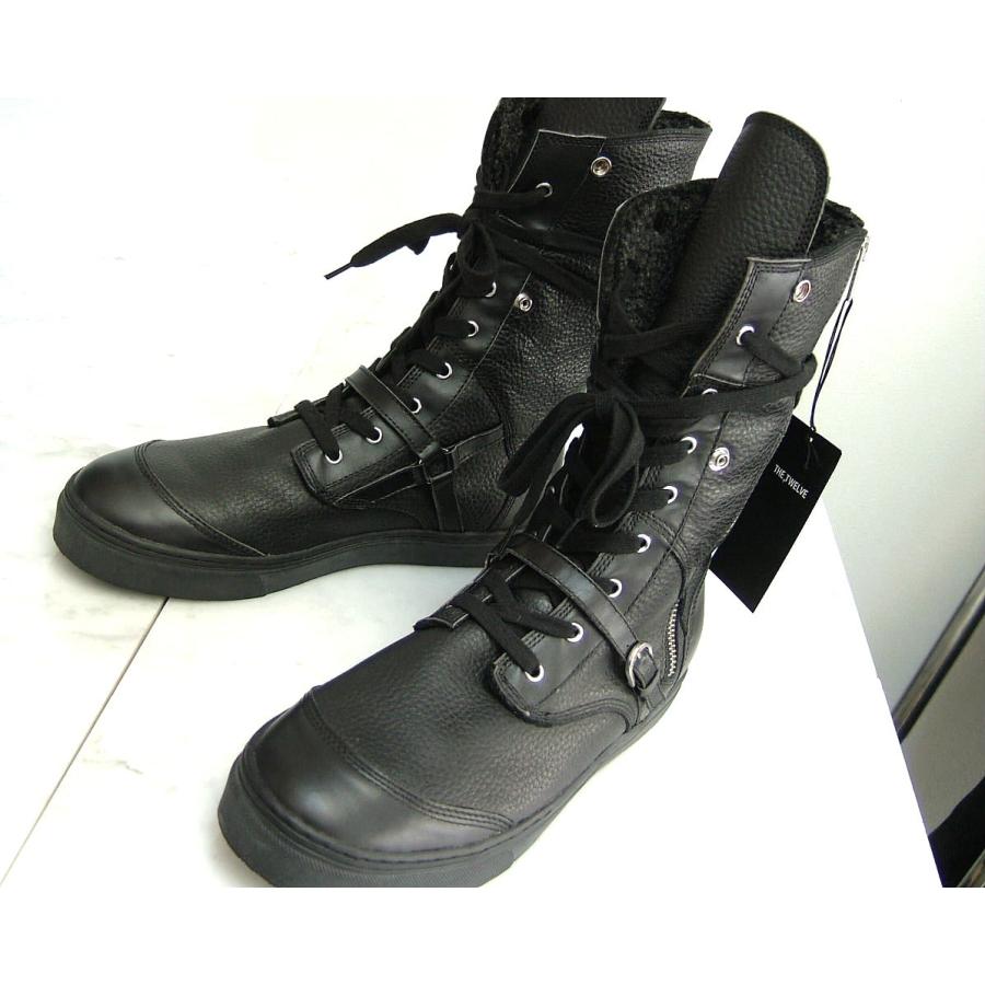 w.w 28センチレザー ハイカットブーツ 黒サイズ43