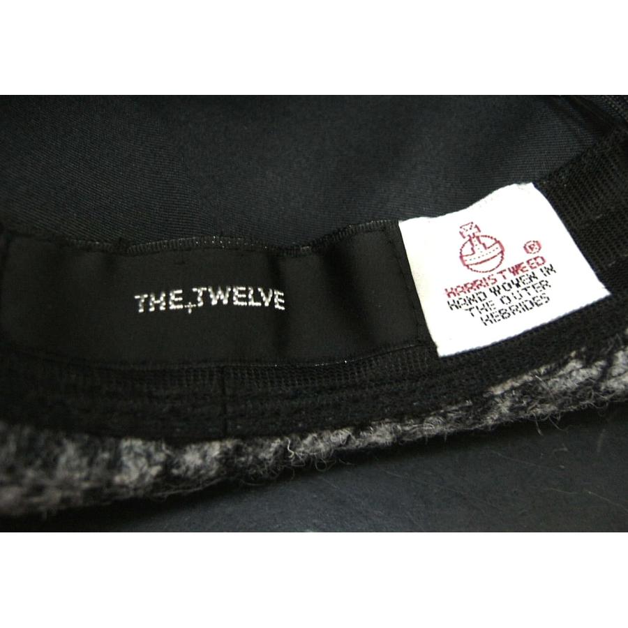 THE TWELVE ザ・トゥエルヴ 帽子 ハリスツイード ハット 黒 グレー 千鳥格子 新品 | THE TWELVE | 03