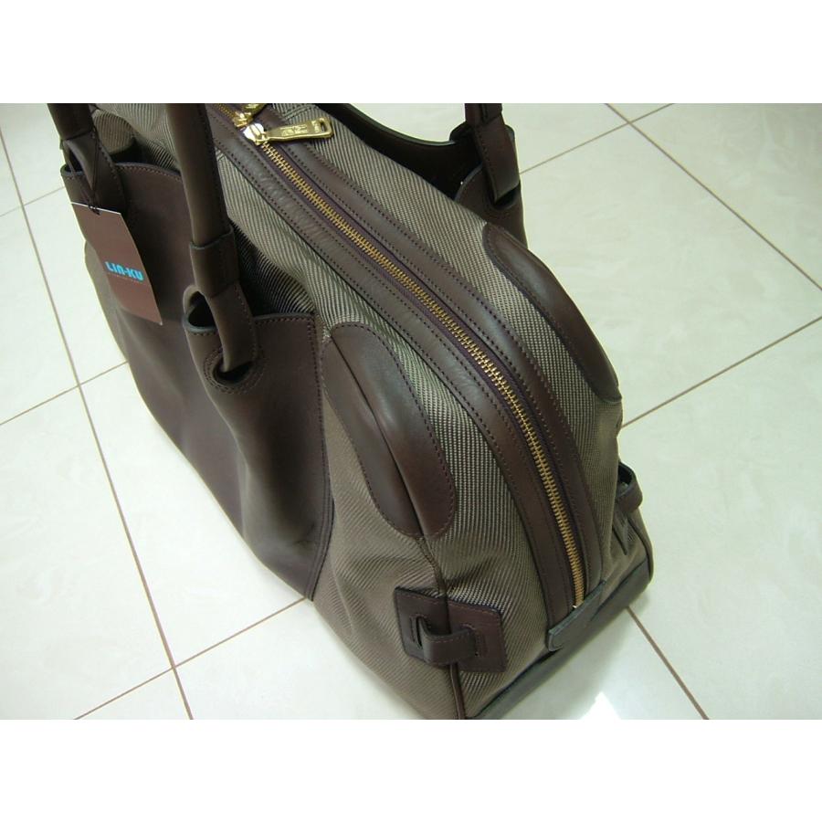 リンク 輪怐 LIN-KU バッグ ボストン レザー 本革 茶 新品 : PROX