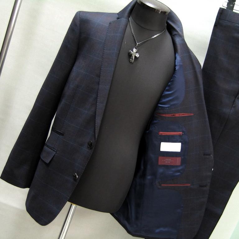HIGH STREET（ハイストリート） L スーツ イタリア CERRUTI チェック