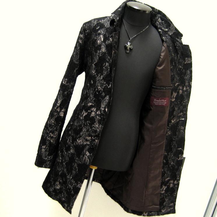 tornado mart トルネードマート　テーラードジャケット　光沢　ブラック TORNADO MART ジャケット テーラードジャケット MART∴ノー