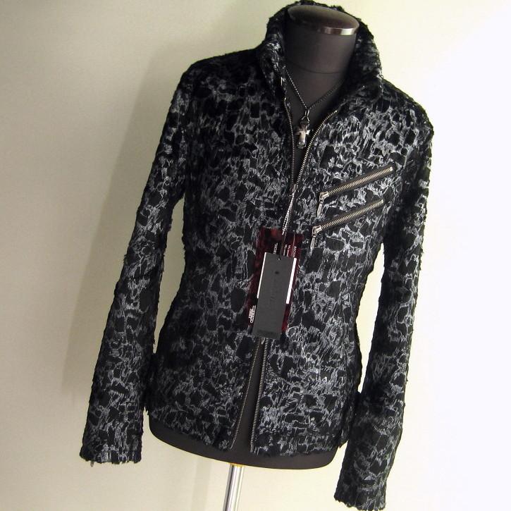 TORNADO MARTウェットルック シールライダースブルゾンジャケット