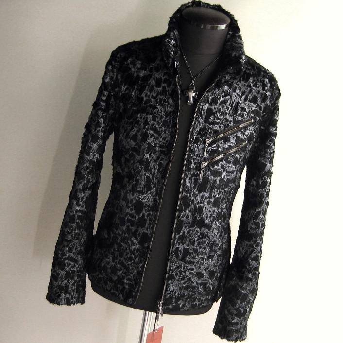 □ TORNADO MART トルネードマート ウェットルックシールブルゾン