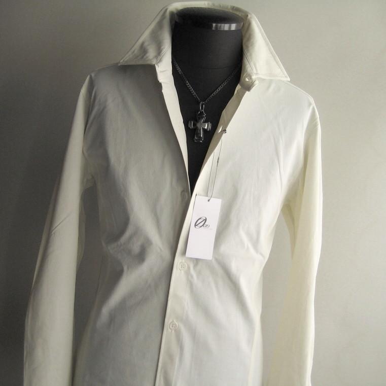 1.7万 新品 L トルネードマート スーパーストレッチトリコットシャツ長袖 オフホワイト 送料無料 438 | TORNADO MART