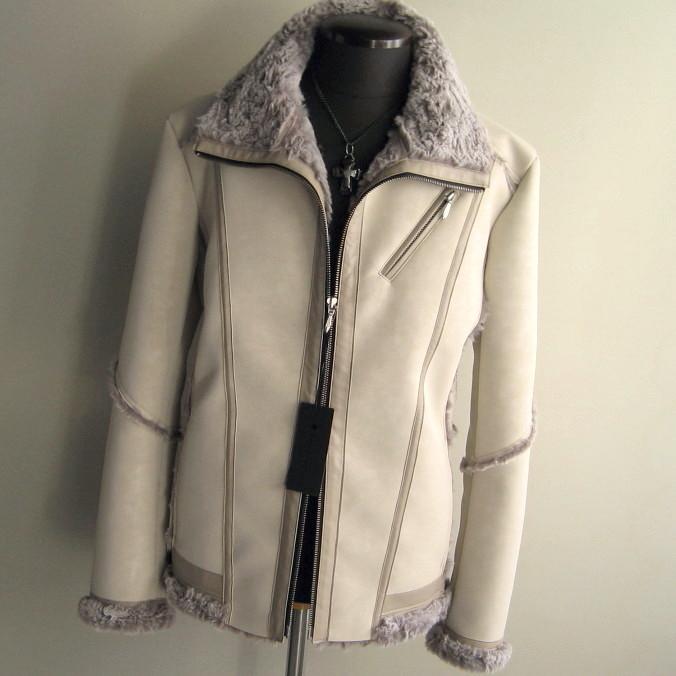 美品 TORNADOMART ベージュ ライダースジャケット トルネードマート TORNADO MART（トルネードマート） 5.9万 新品 L マイクロファー