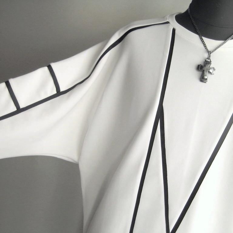 2.1万 新品 L トルネードマートカッティングテープオーバードルマンスェット ホワイト サンプル 620 | TORNADO MART | 02