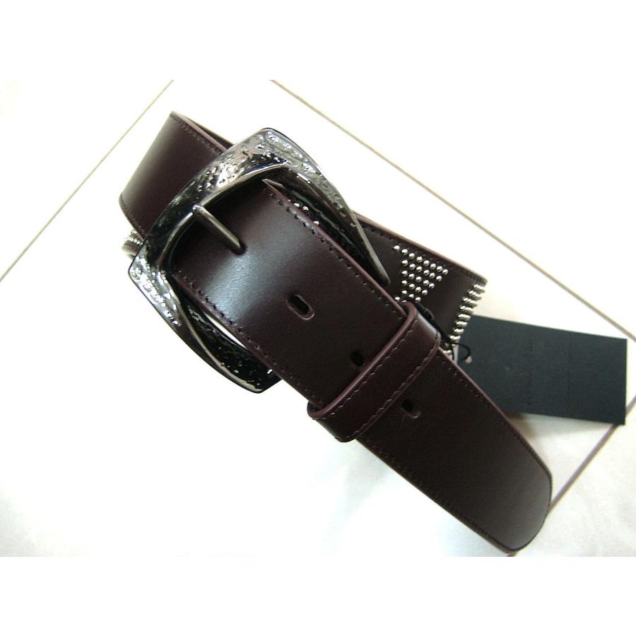 TORNADO MART（トルネードマート） 本革レザー ベルト スタッズ 茶