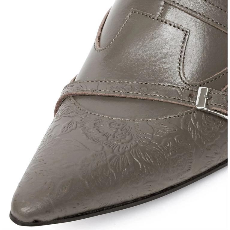 TORNADO MART コーティング加工 レザー ヒール シューズ ミュール