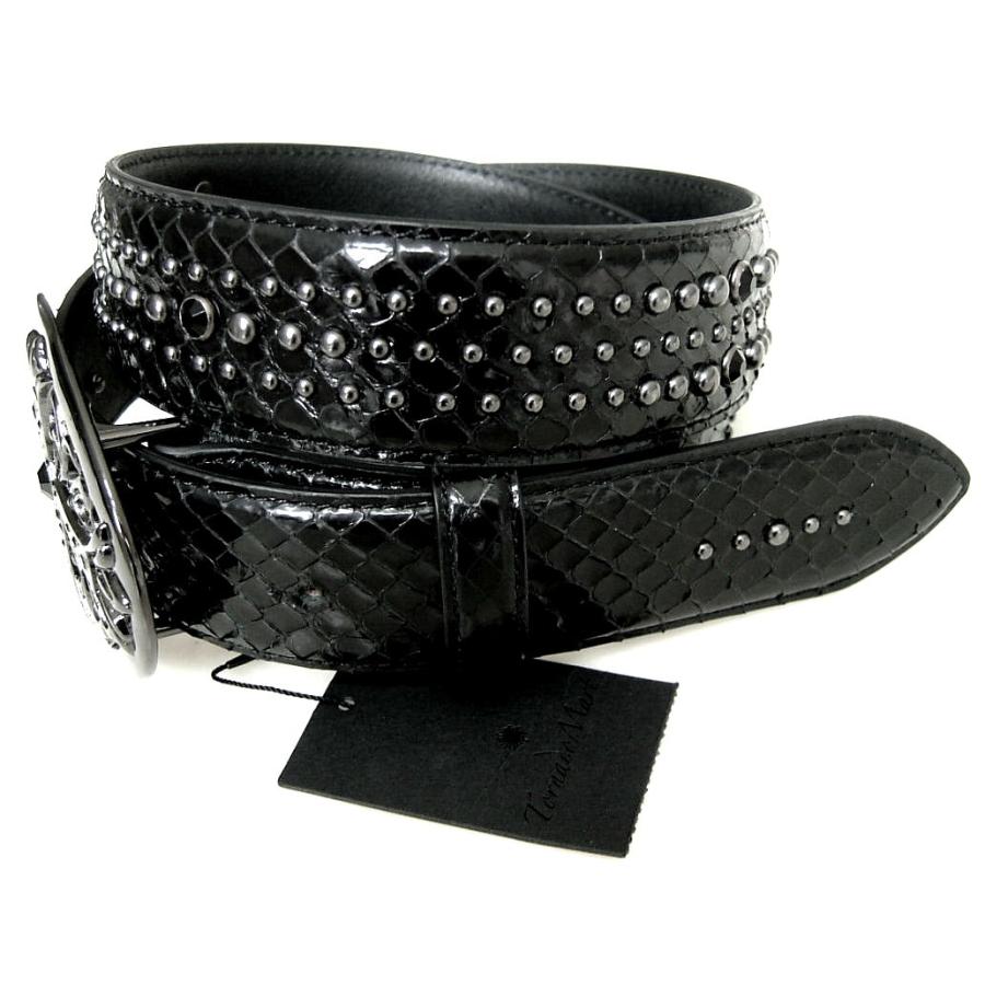 未使用級⭐️TORNADOMARTトルネードマートオーバル　スタッズスネークベルト TORNADO MART∴オーバルTOPスタッズスネークベルト / TORNADO