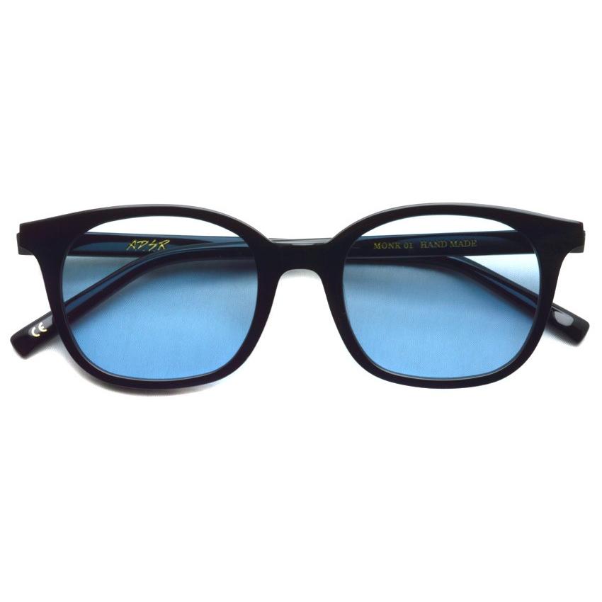 A.D.S.R. MONK モンク 01 (d) Shiny Black- Light Blue lenses 