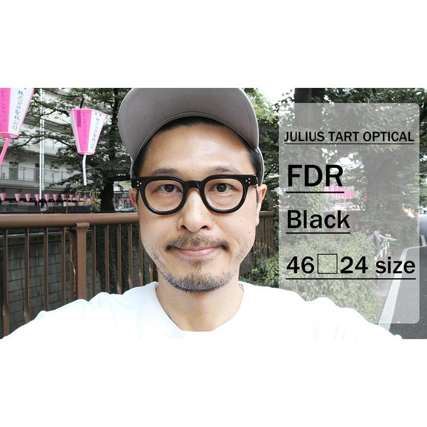 JULIUS TART OPTICAL タート メガネフレーム FDR サイズ 46□24 エフディーアール BLACK ブラック