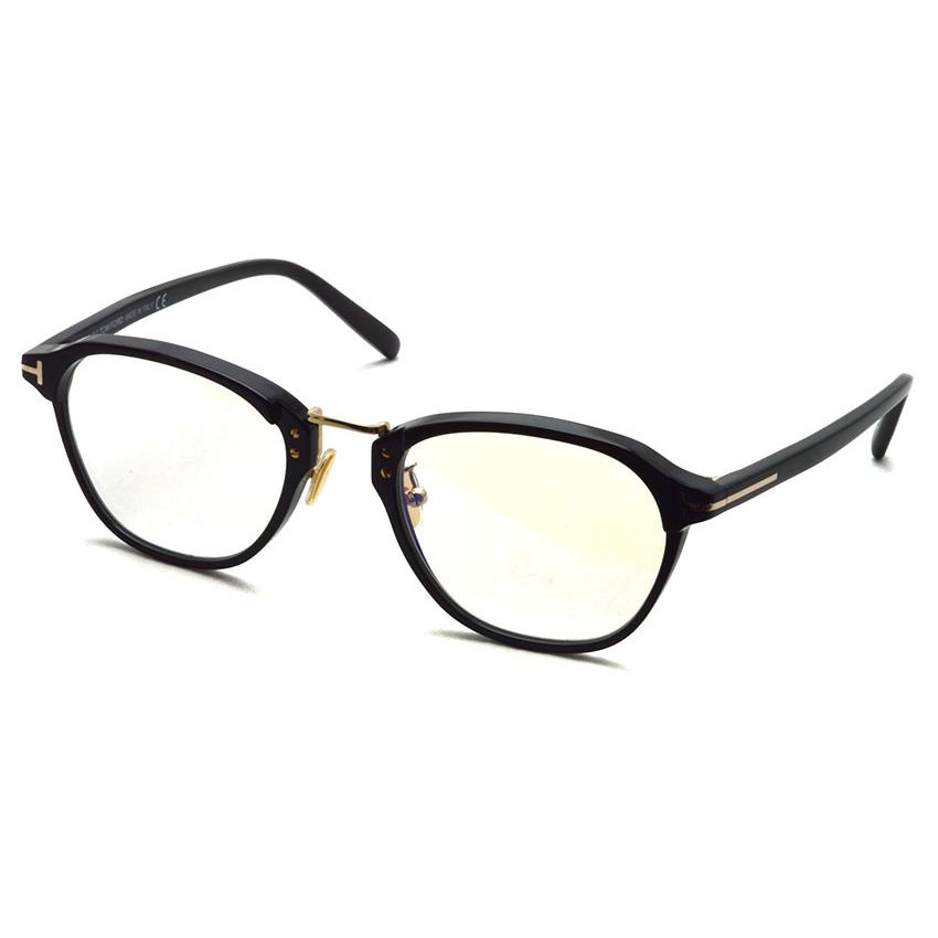 トムフォード TOM FORD TF5727-D-B 001 Black ブラック/ゴールド - ブルーライトカットレンズ メガネ クラウンパント コンビネーションフレーム 国内正規品｜props-tokyo