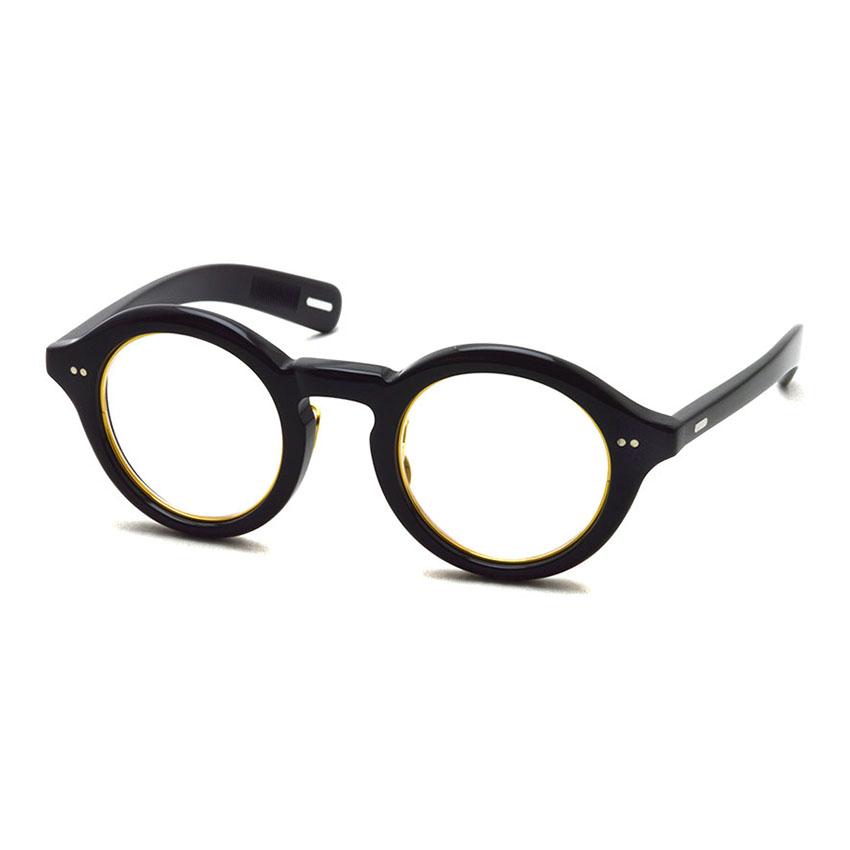 ゴールドラウンドメガネ YUICHI TOYAMA U-166 ORY 01 Black/Gold ブラック/ゴールド ボストン