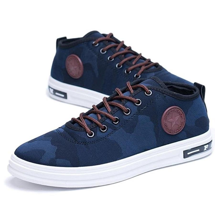 スニーカー メンズ カジュアル レースアップ カモフラージュ ３色展開 ネイビー ブラック グレー 50db Proptrend 002 Prop Trend Store 通販 Yahoo ショッピング