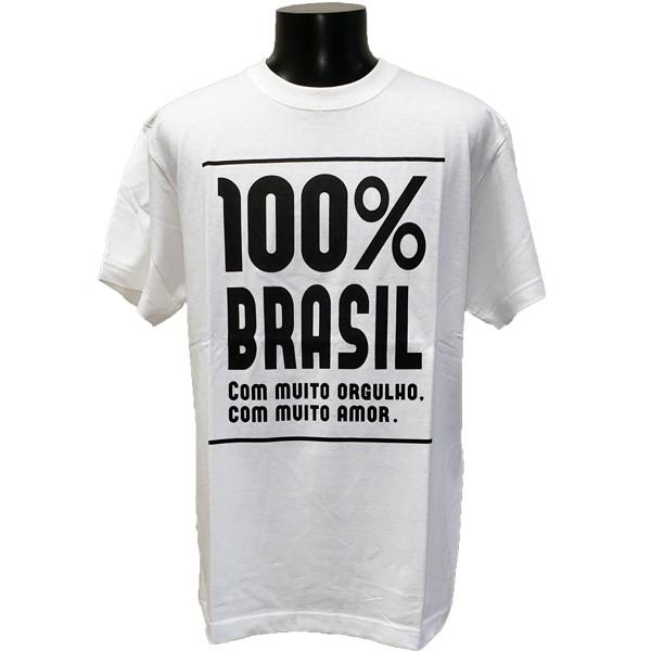 フィンタ（FINTA） 100%BRA Tシャツ （100％ブラジル）FTO7001-0100 2019 サッカー 半袖 大人用 ロゴ