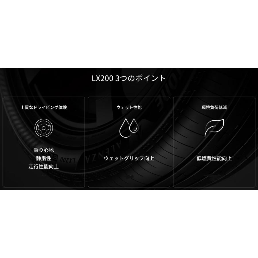 225/55R19 99V アレンザLX200 ブリヂストン SUV用プレミアムタイヤ 4本セット【メーカー取り寄せ商品】の画像