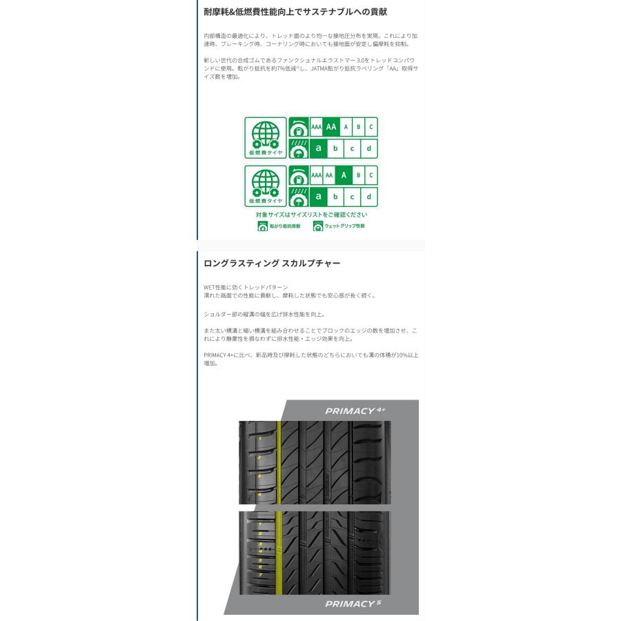 215/60R16 99V XL プライマシー5 ミシュラン 4本セット【メーカー取り寄せ商品】
