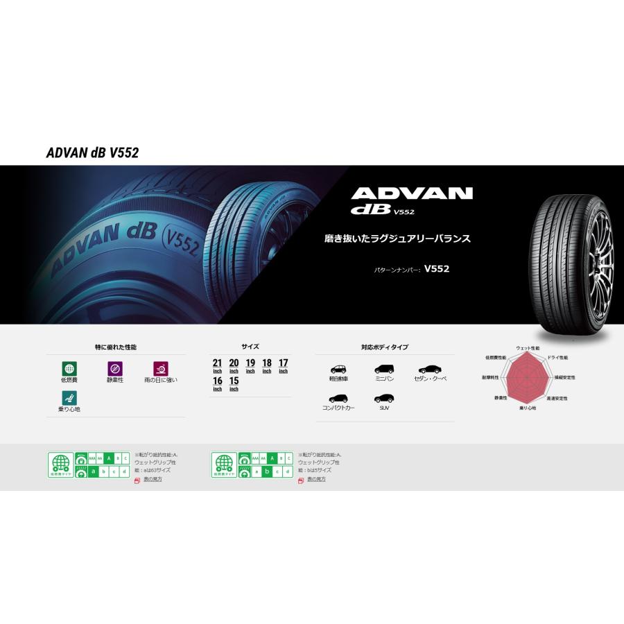 アドバンdb 225/60R16 98W アドバン デシベル ADVAN dB V552 ヨコハマ