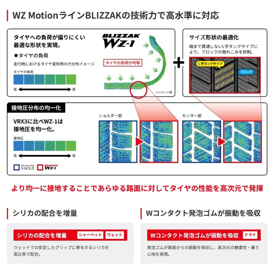 265/35R19 94Q ブリザック WZ-1 ブリヂストン スタッドレスタイヤ 【メーカー取り寄せ商品の画像