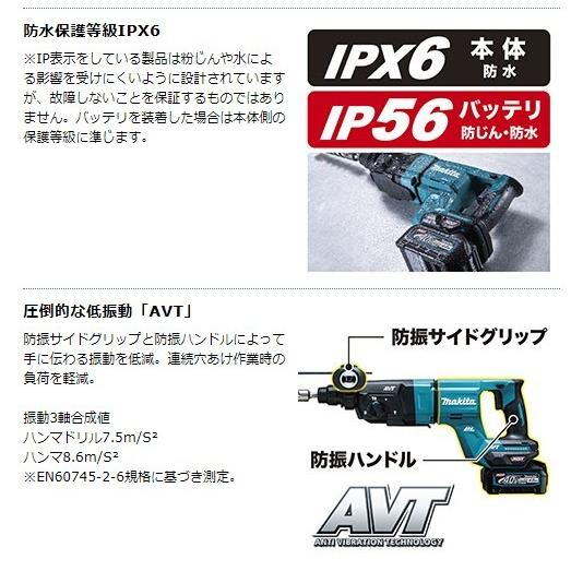 マキタ 40Vmax(4.0Ah) 28mm充電式ハンマドリル HR007GRMX マキタ 40Vmax(4.0Ah) 28mm充電式ハンマドリル HR007GRMX