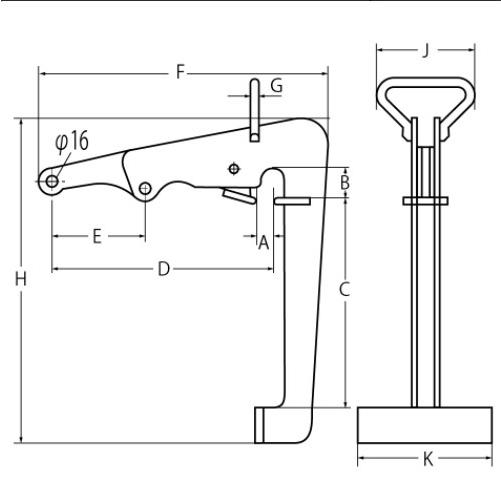 【代引不可】イーグルクランプ　ドラム缶用クランプ　DLV型　DLV-500_2