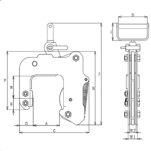 【代引不可】イーグルクランプ U字溝用クランプ ECC型 ECC-350(100-150)の画像