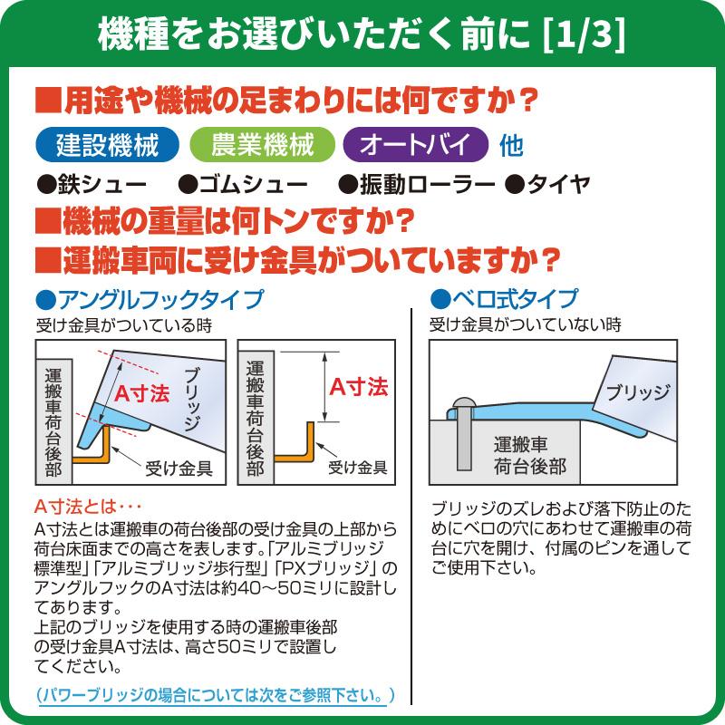 0.25t/1本【全長2400・有効幅300(mm)】日軽アルミブリッジ《歩行 0.25t/1本【全長2400・有効幅300(mm)】日軽アルミブリッジ《歩行