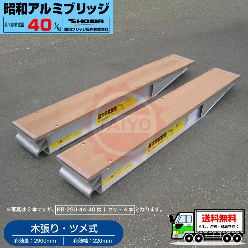 昭和アルミブリッジ・KB-290-44-40(ツメ式・木張り)40トン/4本 昭和アルミブリッジ・KB-290-44-40(ツメ式・木張り)40トン/4本