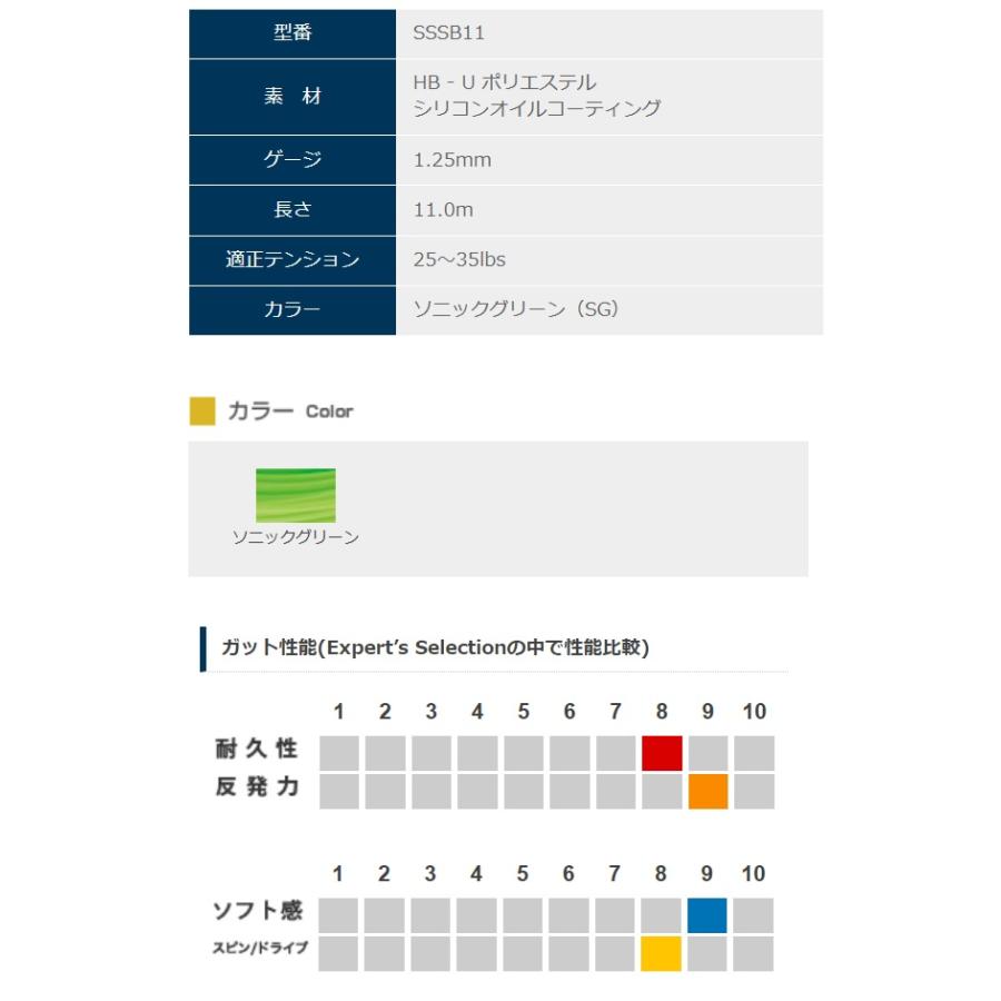 ＧＯＳＥＮ　ゴーセン　ソフトテニス・ガット 　ソニックブロー　SSSB11｜proshop-yamano｜03