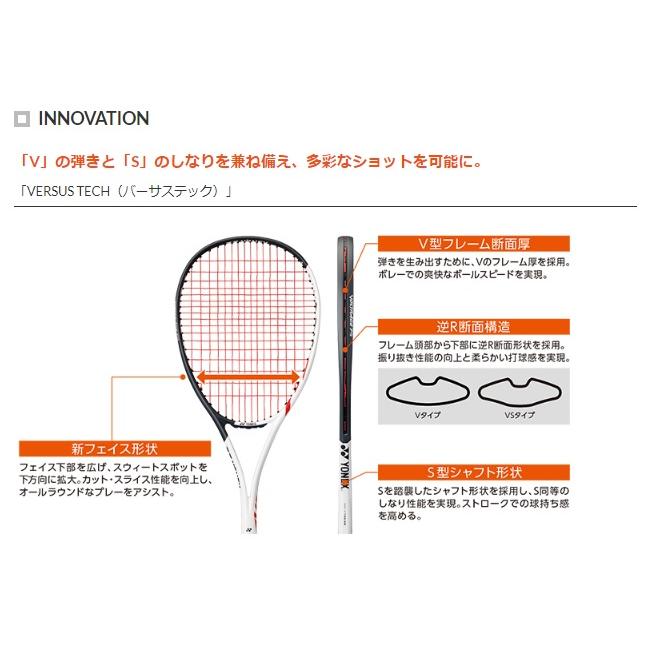 ヨネックス　ソフトテニスラケット ボルトレイジ７ＶＳ　ホワイト/グレー ＶＲ７ＶＳ バーサス　軟式テニスラケット　中・上級者用｜proshop-yamano｜03