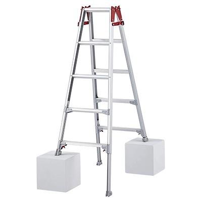 長谷川 はしご兼用伸縮脚立　RYZ-15c 5段 業務用 はしご 脚立 代引不可