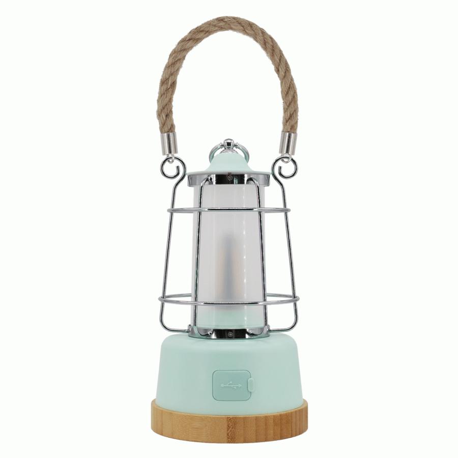 グッドグッズ(/L) LEDランタン ミントグリーン USB充電/単3電池両用 調