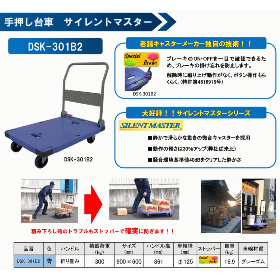 法人のみ ナンシン(/AL) 樹脂微音運搬車(サイレントマスター) 台車 DSK