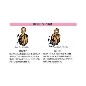 法人のみ スーパーツール(/AO) タテ吊クランプロックハンドル式自在シャックルタイプ 荷重1ｔ クランプ範囲0〜25mm たて吊 縦吊り たて吊り タテ吊り SVC1ERFの画像