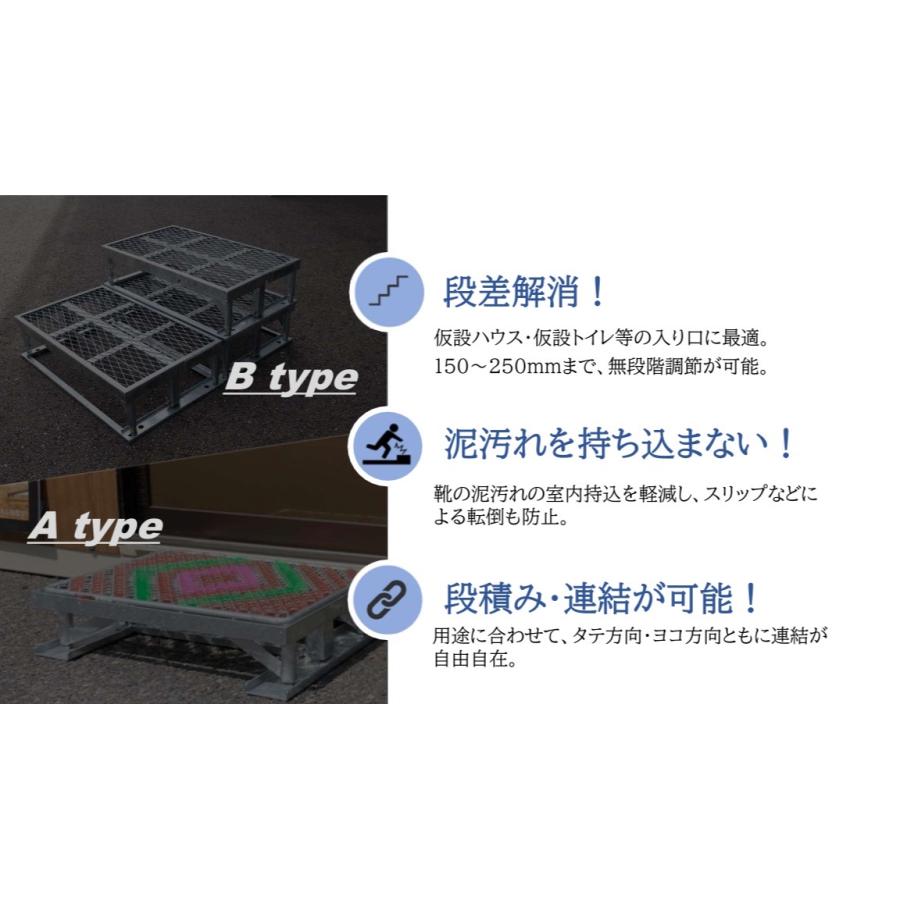 トーケン (/AO) 可変式 マットステップ 踏男くん Aタイプ ステップ 段差解消 泥落とし ふみおくん TP-610_1