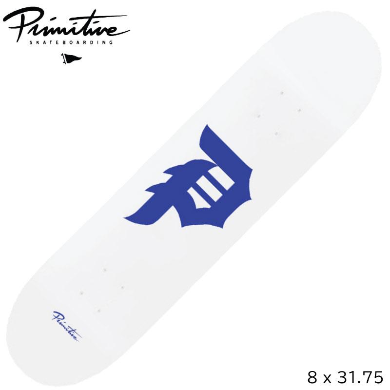 PRIMITIVE プリミティブ　PRIMITIVE DIRTY P CORE WHITE/DODGERS BLUE　8.0インチ  W8.0×H31.75×WB14　デッキテープ無料！  新作  DECK SKATEBOARD スケートボード デッキ スケボー　PRIMITIVE SKATEBOARDING 日本別注サイズ PRIMITIVE（プリミティブ） デッキ PRIMITIVE DIRTY P CORE WHITE