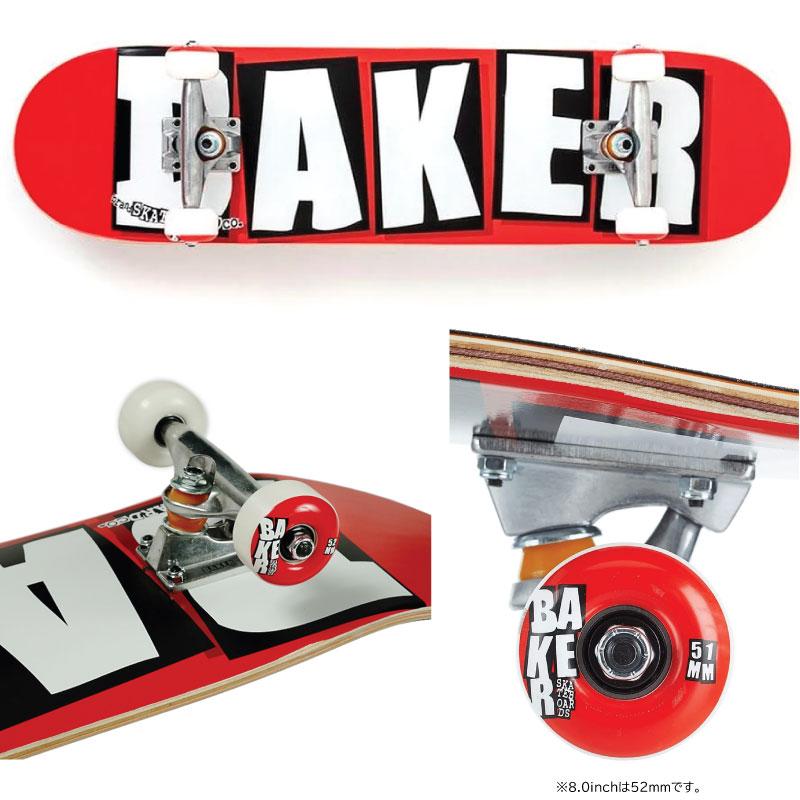 BAKER（ベイカー） デッキ コンプリート セット BAKER Brand Logo Red