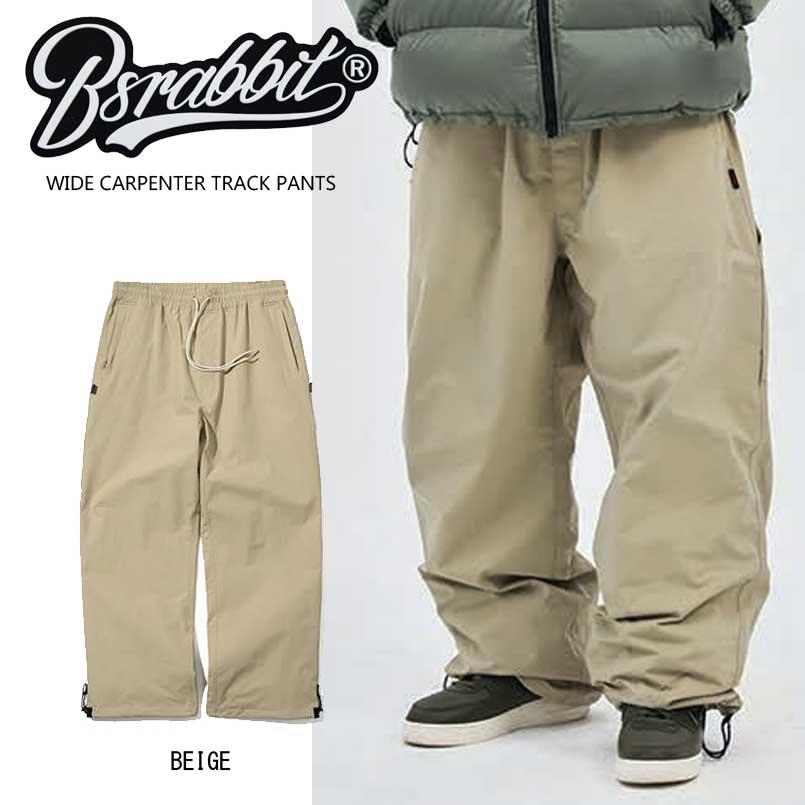 BSRABBIT ビエスラビット WIDE CARPENTER TRACK PANTS BEIGE ビーエス
