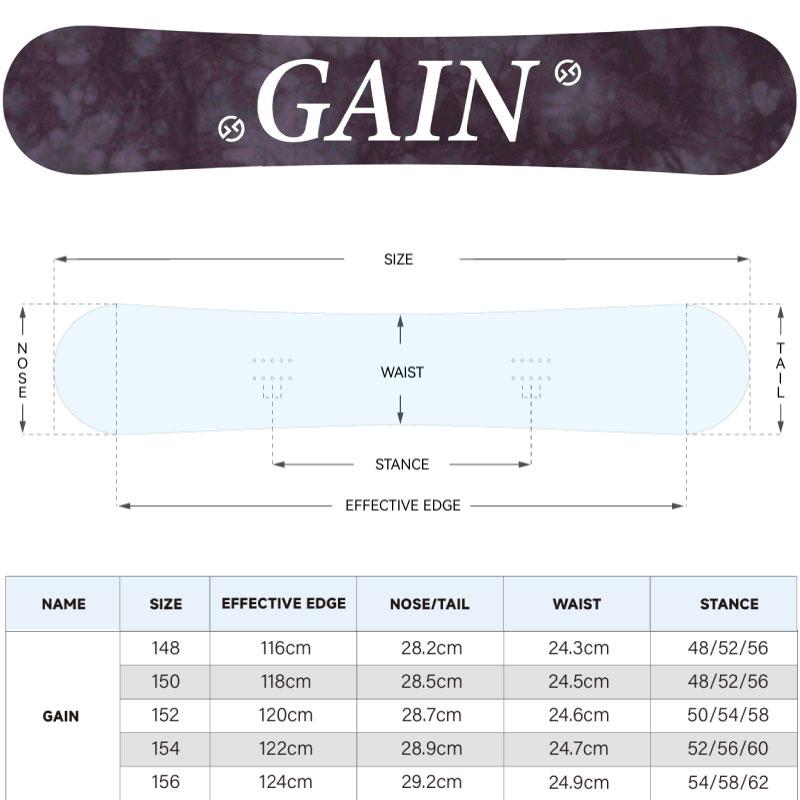 GAIN 156 スノーボード 【公式通販】