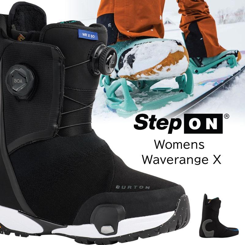 BURTON Women s Waverange  Step On board Wide Boots（Black）バートン　ウィメンズ　ウェイブレンジ　ワイドブーツ【全国送料無料】2026  正規品　保証付　/　25‐26【熱成型無料】 BURTON（バートン） ステップオン ブーツ レディース ウェイブレンジ X