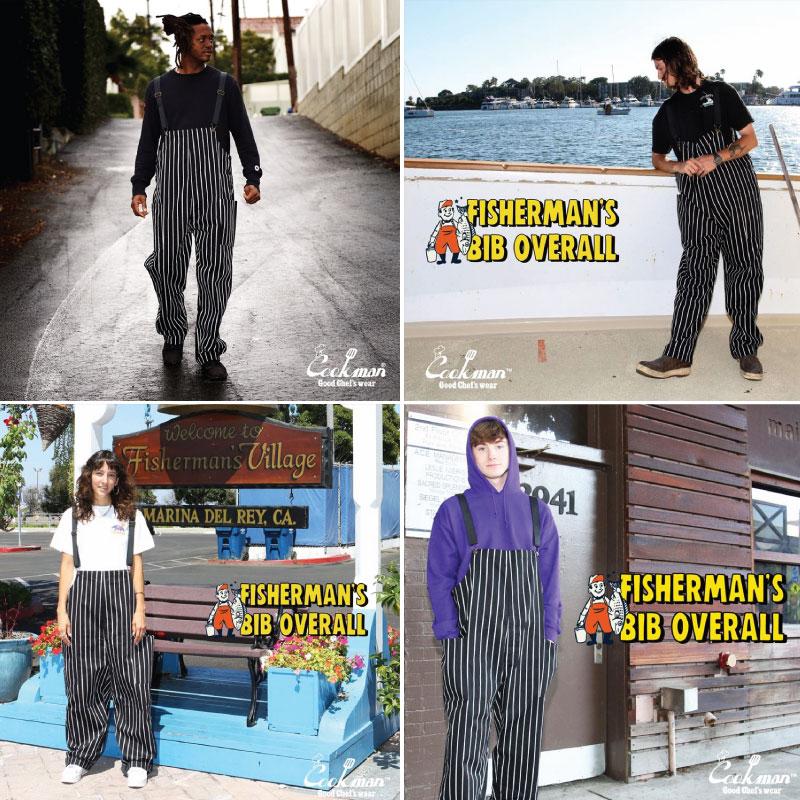 クックマン シェフパンツ オーバーオール Fisherman's Bib Overall
