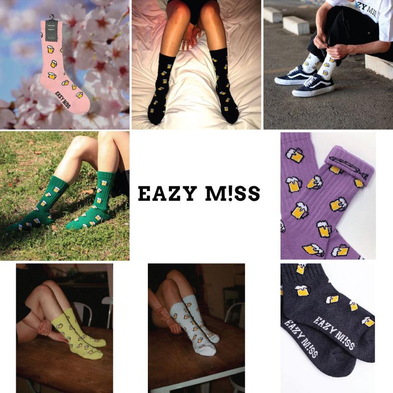 イージーミス ソックス ビールソックス スケートソックス EAZY MISS