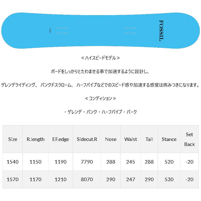 フォッシル スノーボード バンクドアール FOSSIL BANKED-R 板 fossil