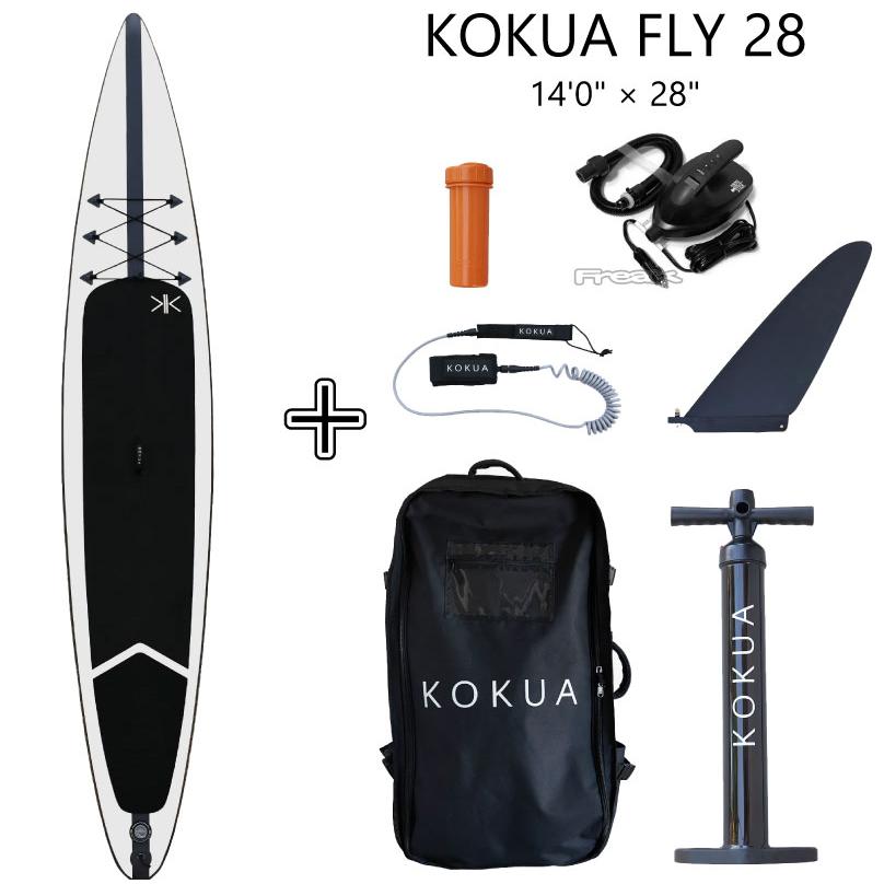 【値下げ⭕️】 修理保証つき 電動ポンプサービス2023 コクア サップ KOKUA SUP レース ツーリング モデル KOKUA FLY 14’0 x 28 SUPインフレータブル サップボード 【UOI2125961380】(76533円)
