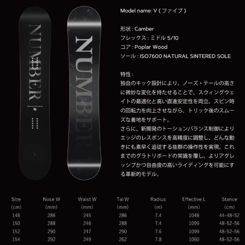 NUMBER SNOWBOARDS V（ファイブ）25-26 ナンバースノーボード