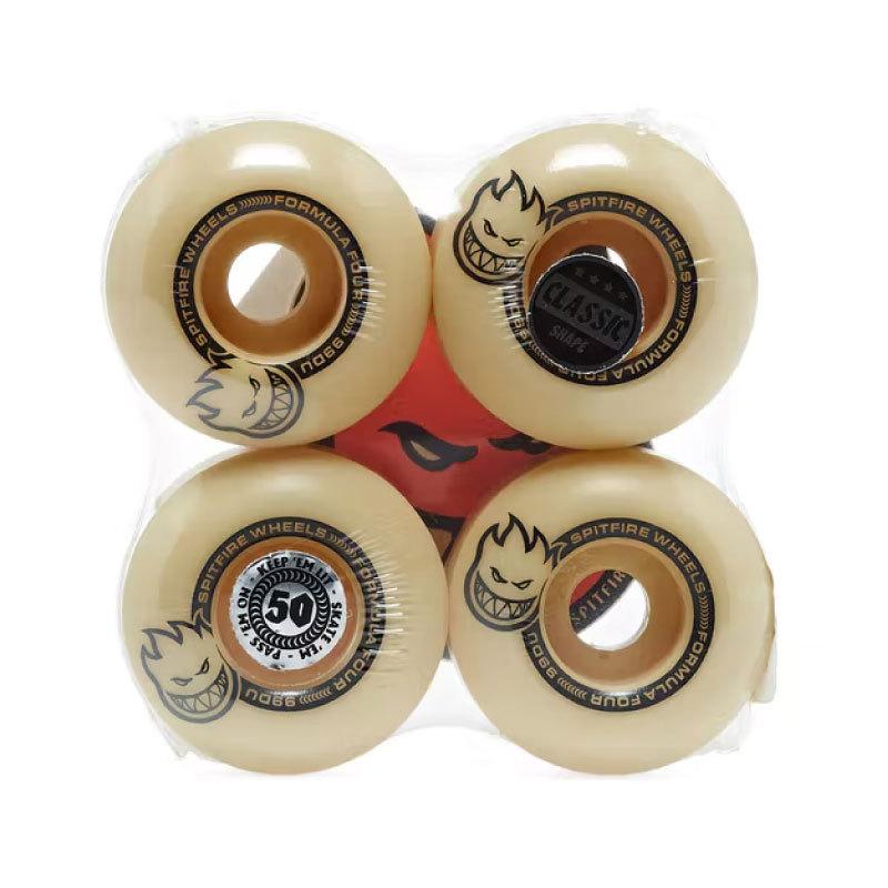 Spitfire Classic F4 101A Skateboard Wheels – 50mm Lil Smokies, Set Of 4 For Street & Park Skating