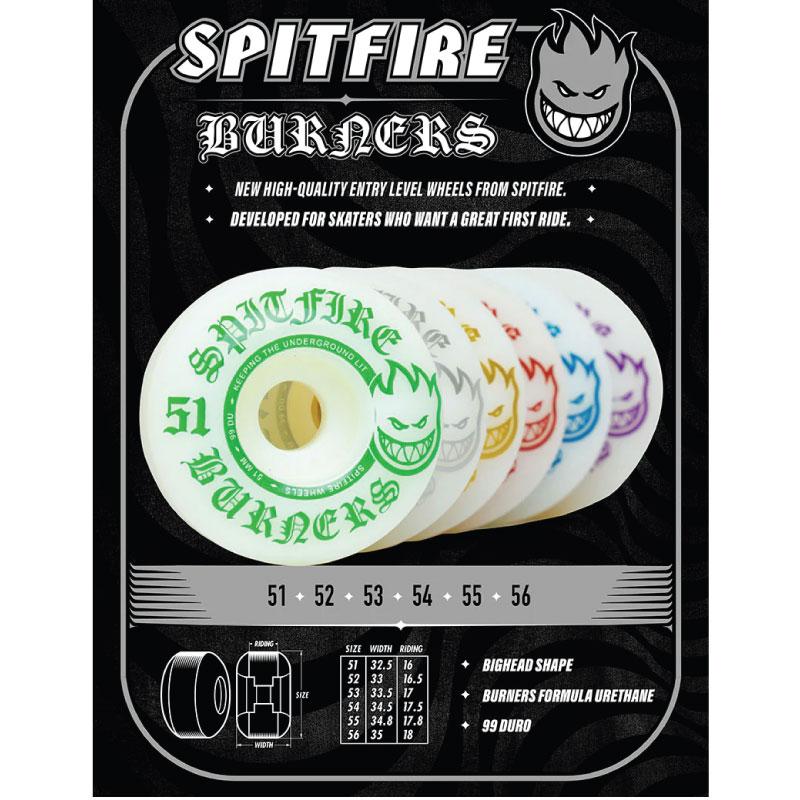 スピットファイアー ウィール SPITFIRE WHEEL 99D BURNER WHEELS 52MM